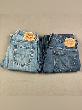 Levi’s Men’s Jeans Size 30x32 Lot Of 2: 514 & 569 Slim Straight Blue Denim